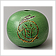 緑釉「兎の夢」飾壷 大樋 年朗